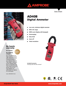 AD40B Digital Ammeter Data Sheet