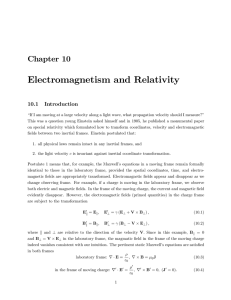 Electromagnetism and Relativity