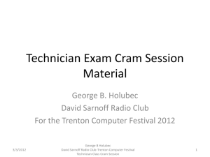 Technician Exam Cram Session Material