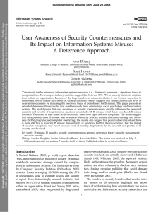 User Awareness of Security Countermeasures and Its Impact on