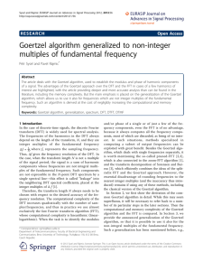 Goertzel algorithm generalized to non