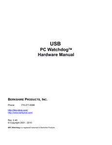 USB PC Watchdog PDF Manual