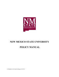 new mexico state university policy manual