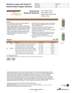 CuVerro Specification Sheet