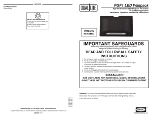IMPORTANT SAFEGUARDS - Dual-Lite