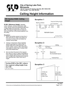 Ceiling Height Information