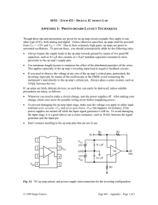 APPENDIX 2: TIPS ON OP AMP CIRCUIT LAYOUT AND