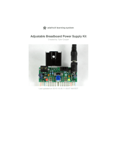 Adjustable Breadboard Power Supply Kit