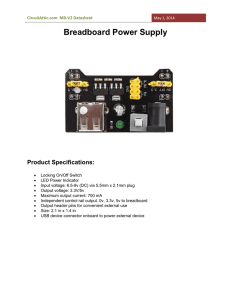 Breadboard Power Supply - Arduino-KiT