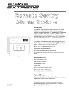 Remote Sentry Alarm Module