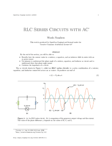 RLC Series Circuits with AC
