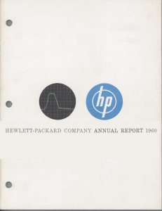 hewlett-packard company annual report 1960