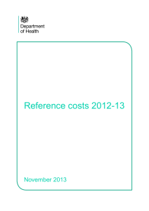 Reference costs 2012 to 2013