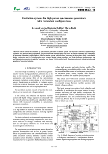 Excitation systems for high power synchronous generators with
