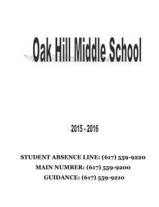 Oak Hill Handbook 2015-16