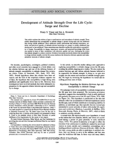 Development of Attitude Strength Over the Life Cycle: Surge and