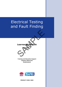 Electrical Testing and Fault Finding