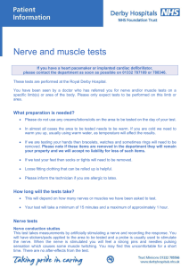 Nerve and muscle tests - Derby Hospitals NHS Foundation Trust