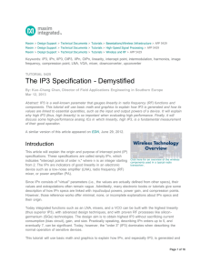 The IP3 Specification - Demystified - Tutorial