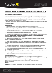 Installation and maintenance instructions R7