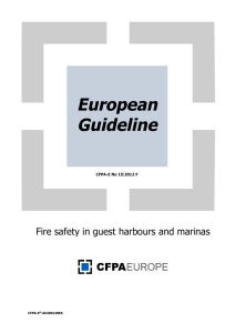 Fire safety in guest harbours and marinas