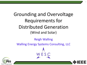 Grounding and Overvoltage Requirements for Distributed Generation