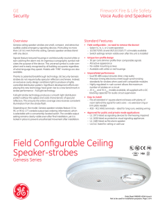Data Sheet FX85001-0556 -- Genesis Ceiling Speaker