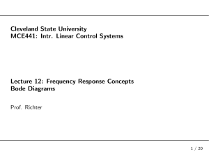 Frequency Response Concepts - Cleveland State University