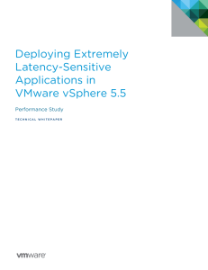 Deploying Extremely Latency-Sensitive Applications in VMware