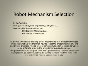 Robot Mechanism Selection