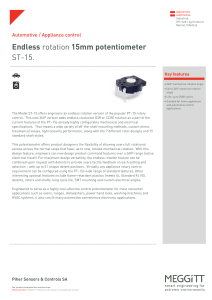 Endless rotation 15mm potentiometer ST-15.