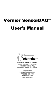 Vernier SensorDAQ™ User`s Manual