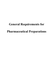 General Requirements for Pharmaceutical Preparations