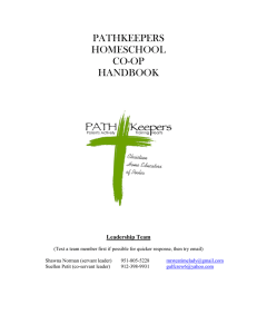 pathkeepers homeschool co-op handbook