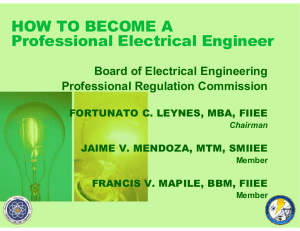 HOW TO BECOME A Professional Electrical Engineer - IIEE