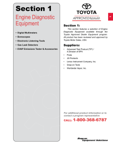 Section 1 - Snap-on Equipment Solutions