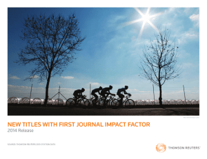 new titles with first journal impact factor