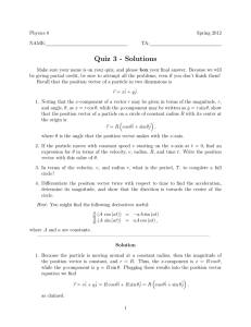 Quiz 3 - Solutions