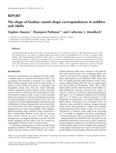 REPORT The shape of boubas: sound–shape correspondences in
