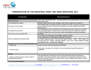presentation of the industrial park “arc parc industrial dej”