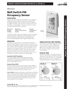 Wall Switch PIR Occupancy Sensor