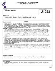 Converting Human Energy into Electrical Energy J1023