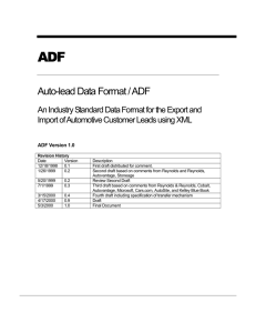 Auto-lead Data Format / ADF