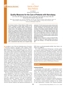 Quality Measures for the Care of Patients with Narcolepsy