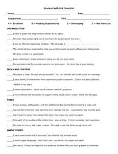 Student Self-Edit Checklist