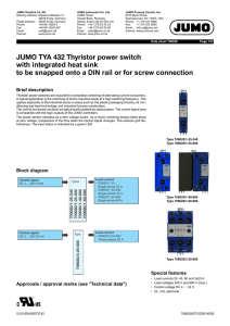 JUMO TYA 432 Thyristor power switch with integrated heat sink to