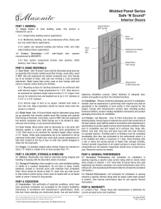Molded Panel Series Safe `N Sound® Interior Doors