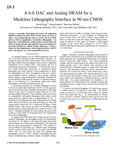 A 6-b DAC and Analog DRAM for a Maskless Lithography Interface