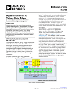 Digital Isolation for AC Voltage Motor Drives