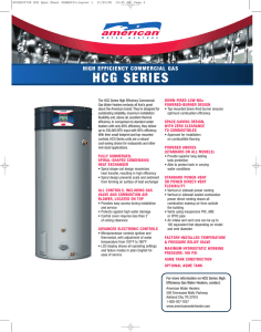 hcg series - American Water Heaters